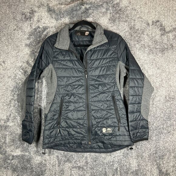 Orage Puffer Jacket Large Black Nylon Shell Winter Snowboard Warm Full Zip - Picture 1 of 8